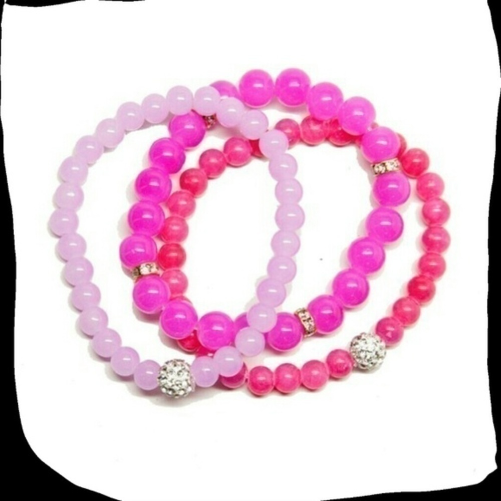 Watermelon Stacked Bracelets